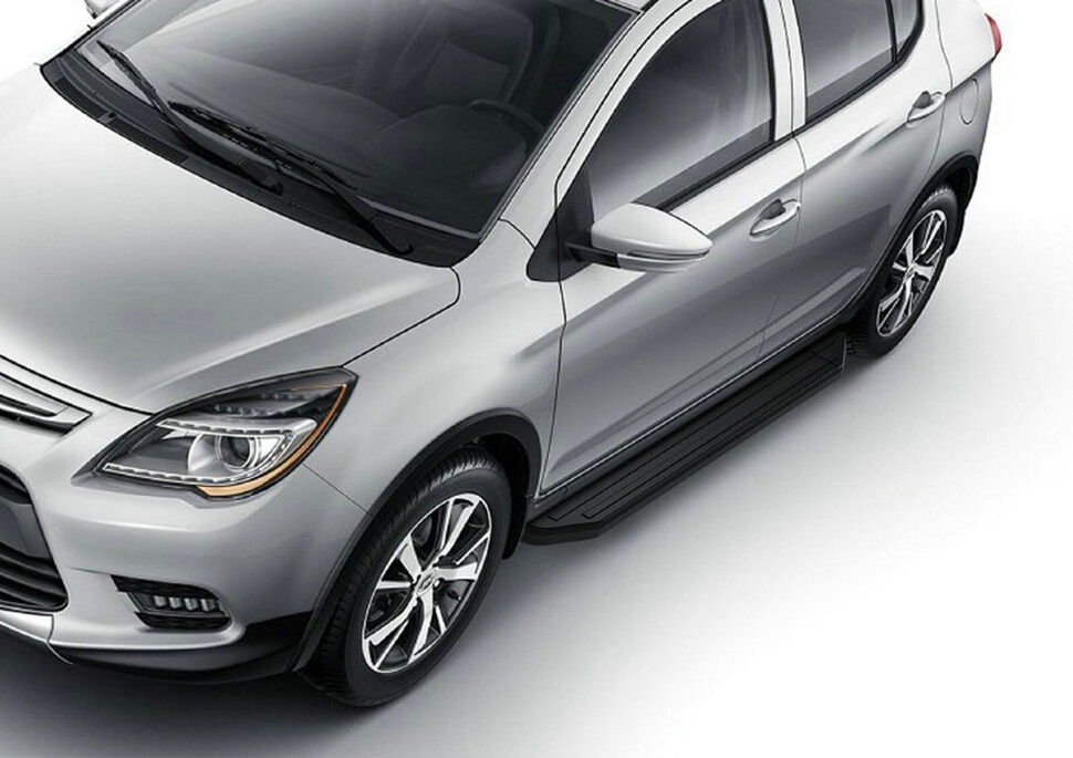 Пороги площадки (подножки) "Premium-Black" Rival для Lifan X50 2015-н.в., 173 см, 2 шт., алюминий, A173ALB.3303.1 с доставкой по всей России