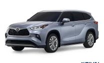 Пороги на автомобиль (подножки) "Premium" Rival для Toyota Highlander U70 2020-н.в., 180 см, 2 шт., алюминий, A180ALP.5711.1