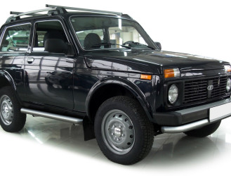 Защита переднего бампера d57 Rival для ВАЗ 2121 (4x4) 3-дв. 1977-2019 2019-н.в., нерж. сталь, R.6002.001