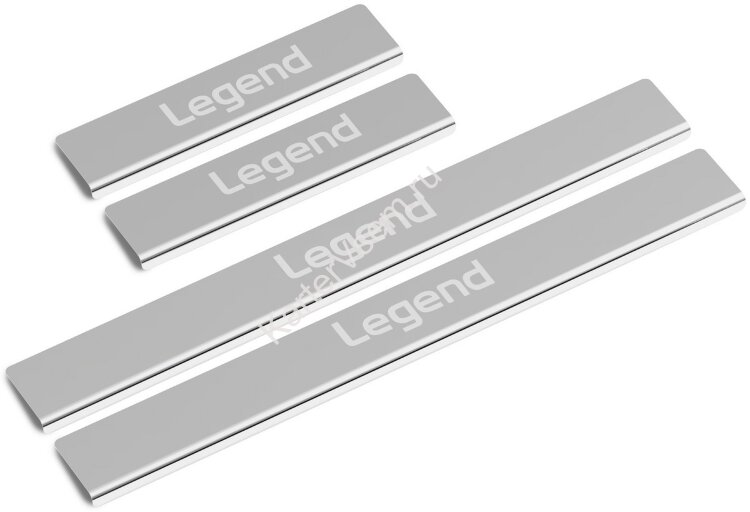 Накладки на пороги AutoMax для Lada Niva Legend 2131 2021-н.в., нерж. сталь, с надписью, 4 шт., AMLALEG51 купить недорого