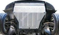 Защита картера и КПП Rival для Volkswagen Transporter T6 рестайлинг 2020-н.в., штампованная, алюминий 6 мм, с крепежом, 2333.5806.1.6