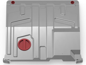 Защита картера и КПП АвтоБроня (увеличенная) для Datsun mi-DO 2015-2020, алюминий 3 мм, без крепежа, штампованная, 3.06016.1