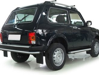 Защита заднего бампера d57 Rival для ВАЗ 2121 (4x4) 3-дв. 1977-2019 2019-н.в., нерж. сталь, R.6002.005