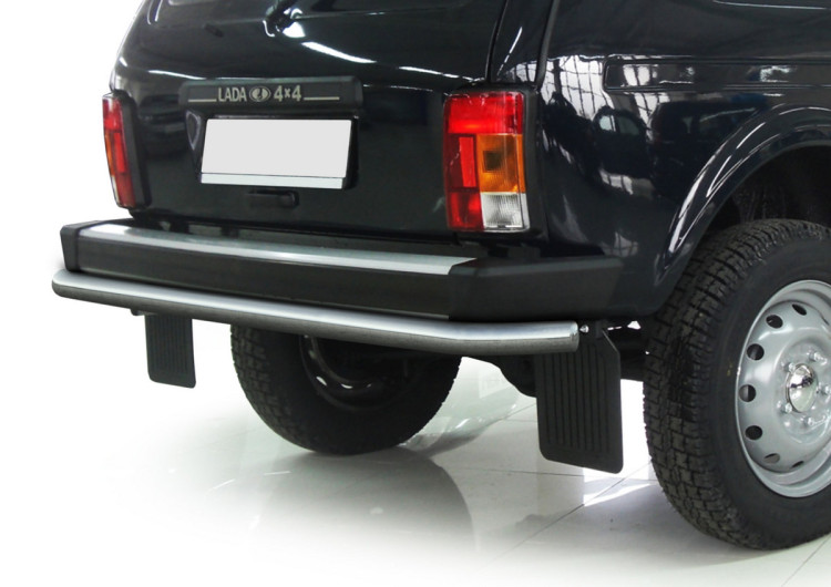 Защита заднего бампера d57 Rival для ВАЗ 2121 (4x4) 3-дв. 1977-2019 2019-н.в., нерж. сталь, R.6002.005