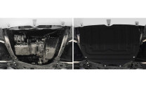 Защита картера и КПП АвтоБроня (увеличенная) для Xcite X-Cross 7 (V - 1.5) CVT FWD 2024-н.в., сталь 1.5 мм, с крепежом, штампованная, 111.00920.2