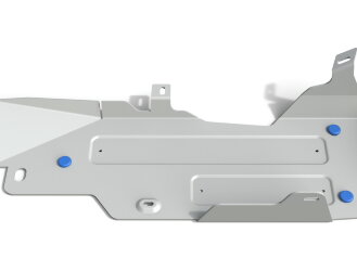 Защита топливного бака Rival для Jeep Wrangler JK 2-дв. 2007-2018, штампованная, алюминий 6 мм, с крепежом, 2333.2732.1.6