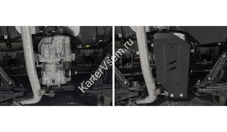 Защита редуктора АвтоБроня для Kia Sorento III Prime 2015-2020, штампованная, сталь 1.8 мм, с крепежом, 111.02376.1