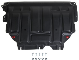 Защита картера и КПП АвтоБроня для Volkswagen Passat B8 FWD 2014-2019, штампованная, сталь 1.5 мм, с крепежом, 111.05128.1