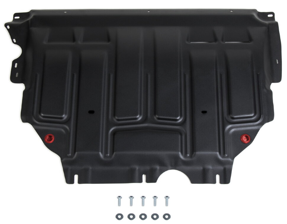 Защита картера и КПП АвтоБроня для Volkswagen Passat B8 FWD 2014-2019, штампованная, сталь 1.5 мм, с крепежом, 111.05128.1