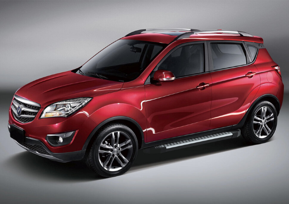 Пороги площадки (подножки) "Bmw-Style круг" Rival для Changan CS35 2013-2020, 173 см, 2 шт., алюминий, D173AL.8901.1 купить недорого