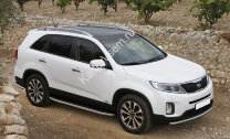 Пороги площадки (подножки) "Premium" Rival для Kia Sorento II рестайлинг 2012-2020, 173 см, 2 шт., алюминий, A173ALP.2305.2 купить недорого