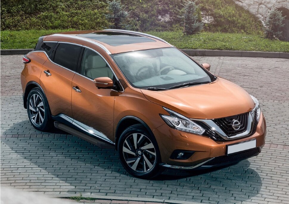 Пороги площадки (подножки) "Black" Rival для Nissan Murano Z52 2016-н.в., 180 см, 2 шт., алюминий, F180ALB.4108.3 купить недорого