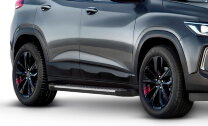 Пороги площадки (подножки) "Bmw-Style круг" Rival для Chevrolet Tracker IV поколение 2021-н.в., 173 см, 2 шт., алюминий, D173AL.1002.1 с доставкой по всей России