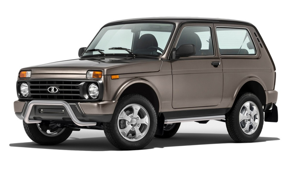 Защита переднего бампера d57 скоба Rival для ВАЗ 2121 (4x4) 3-дв. (Urban) 2014-2019 2019-н.в., нерж. сталь, R.6004.001