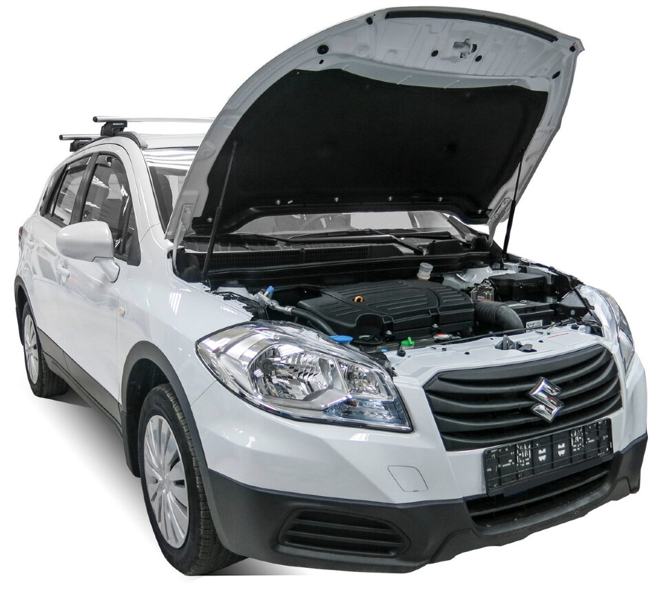 Газовые упоры капота АвтоУпор для Suzuki SX4 II S-Cross 2013-2016, 2 шт., USUSX4011
