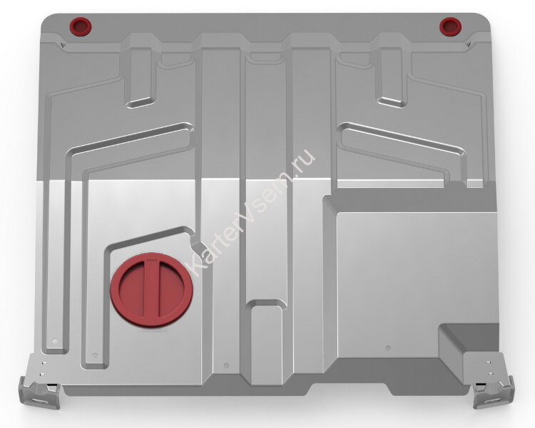 Защита картера и КПП АвтоБроня (увеличенная) для Lada Granta 2011-2018 2018-н.в., алюминий 3 мм, без крепежа, штампованная, 3.06016.1