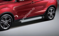 Пороги на автомобиль "Silver" Rival для Changan CS35 2013-2020, 173 см, 2 шт., алюминий, F173AL.8901.1