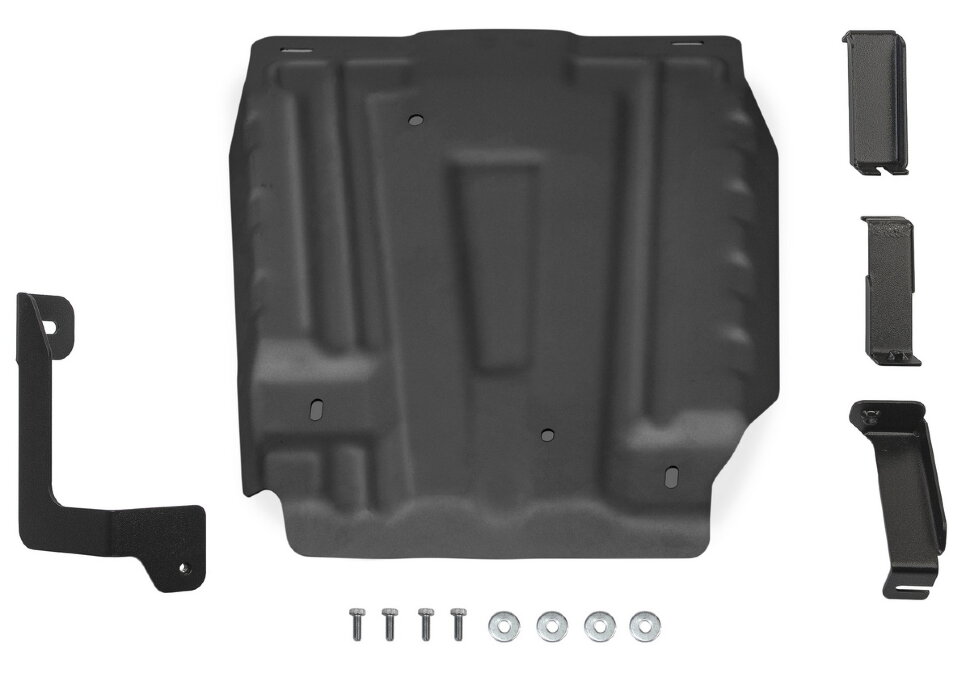 Защита топливного бака AutoMax для Renault Duster I 4WD 2010-2021, сталь 1.4 мм, с крепежом, штампованная, AM.4718.1