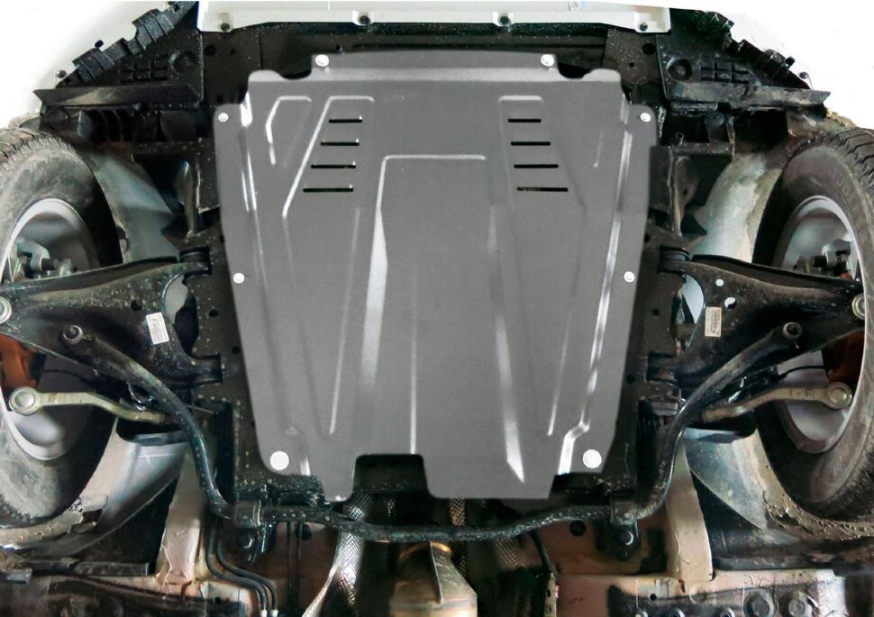 Защита картера и КПП Rival для Lada Xray 2015-н.в., штампованная, алюминий 3 мм, с крепежом, 333.6027.1