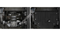 Защита картера и КПП АвтоБроня для Ford Transit VII 2014-н.в., штампованная, сталь 1.8 мм, с крепежом, 111.01867.1
