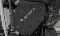 Защита топливного бака АвтоБроня для Kia Sorento III Prime рестайлинг 2017-2020, штампованная, сталь 1.8 мм, с крепежом, 111.02833.1