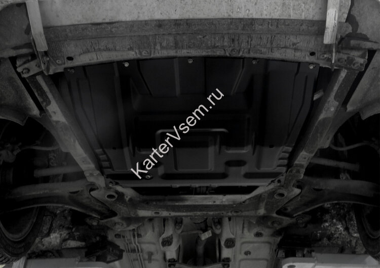 Защита картера и КПП АвтоБроня для Lada Vesta Cross универсал (вкл. СVT) 2017-н.в., штампованная, сталь 1.5 мм, без крепежа, 1.06038.1