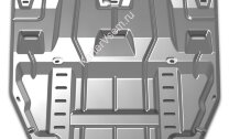 Защита картера и КПП АвтоБроня для Hyundai Tucson IV 2021-н.в., алюминий 3 мм, с крепежом, штампованная, 333.02862.1