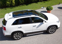 Пороги на автомобиль "Bmw-Style круг" Rival для Kia Sorento II рестайлинг 2012-2020, 173 см, 2 шт., алюминий, D173AL.2305.2