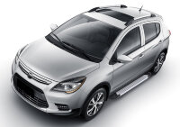 Пороги на автомобиль "Silver" Rival для Lifan X50 2015-н.в., 173 см, 2 шт., алюминий, F173AL.3303.1