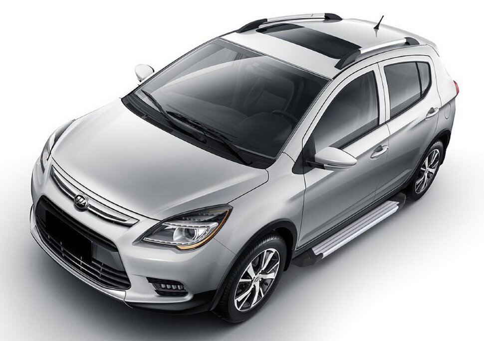 Пороги площадки (подножки) "Silver" Rival для Lifan X50 2015-н.в., 173 см, 2 шт., алюминий, F173AL.3303.1 купить недорого