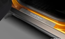 Накладки на пороги Rival для Renault Duster II 2021-н.в., нерж. сталь, с надписью, 4 шт., NP.4706.3