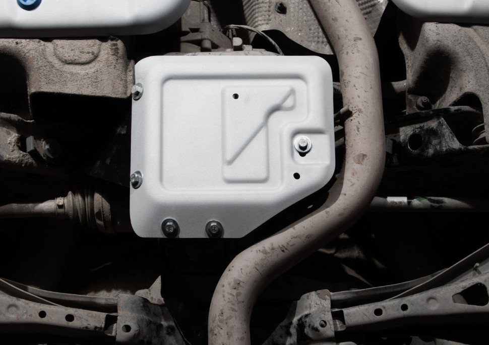 Защита редуктора Rival для Geely Atlas 4WD АКПП (V - 2.0) 2024-н.в., алюминий 3 мм, с крепежом, штампованная, 333.1932.1