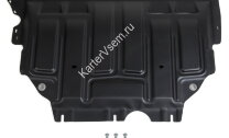 Защита картера и КПП AutoMax для Volkswagen Tiguan II рестайлинг 2020-н.в., сталь 1.4 мм, с крепежом, штампованная, AM.5127.1