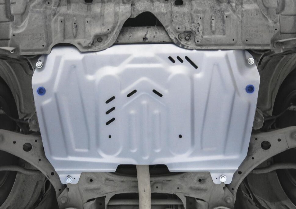 Защита картера и КПП Rival (увеличенная) для Toyota Camry XV40 2006-2011, штампованная, алюминий 3 мм, с крепежом, 333.5781.1