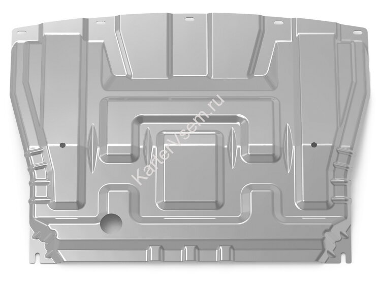 Защита картера и КПП АвтоБроня для Lada Vesta седан, универсал 2015-н.в., алюминий 3 мм, без крепежа, штампованная, 3.06038.1
