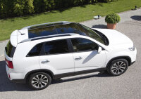 Пороги на автомобиль "Silver" Rival для Kia Sorento II рестайлинг 2012-2020, 173 см, 2 шт., алюминий, F173AL.2305.2