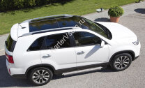 Пороги площадки (подножки) "Silver" Rival для Kia Sorento II рестайлинг 2012-2020, 173 см, 2 шт., алюминий, F173AL.2305.2 купить недорого