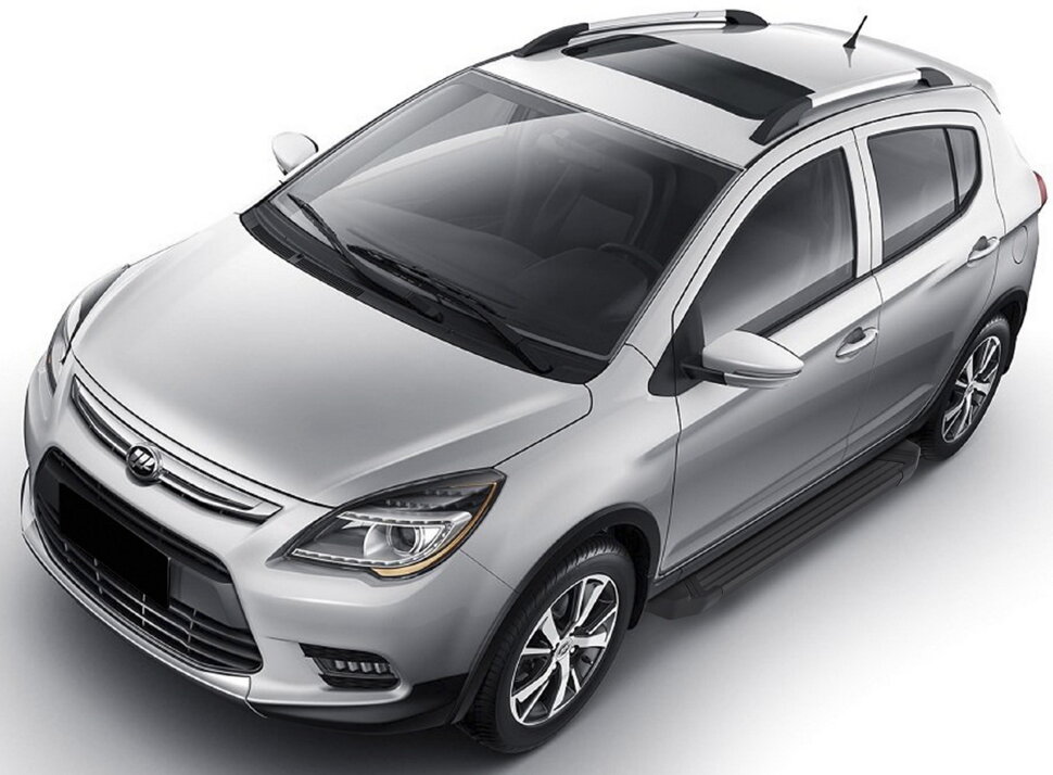 Пороги площадки (подножки) "Black" Rival для Lifan X50 2015-н.в., 173 см, 2 шт., алюминий, F173ALB.3303.1 купить недорого