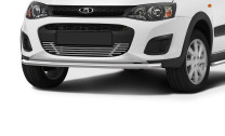 Защита переднего бампера d42 Rival для Lada Kalina Cross 2014-2018, нерж. сталь, R.6006.001