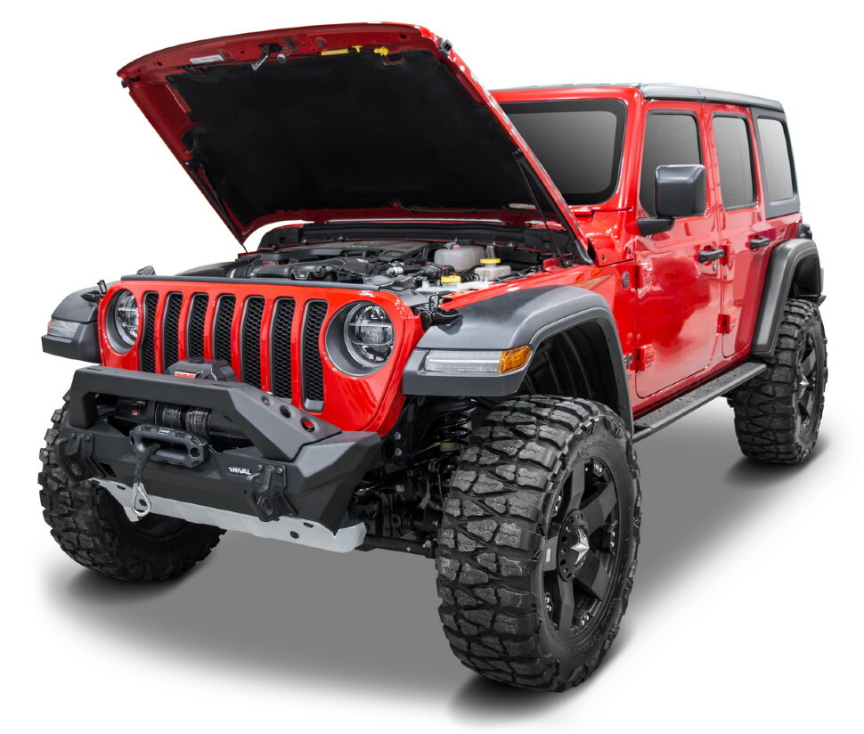 Газовые упоры капота АвтоУпор для Jeep Wrangler JL 2017-н.в., 2 шт., UJEWRA011