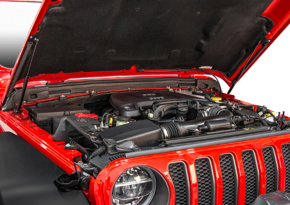 Газовые упоры капота АвтоУпор для Jeep Wrangler JL 2017-н.в., 2 шт., UJEWRA011