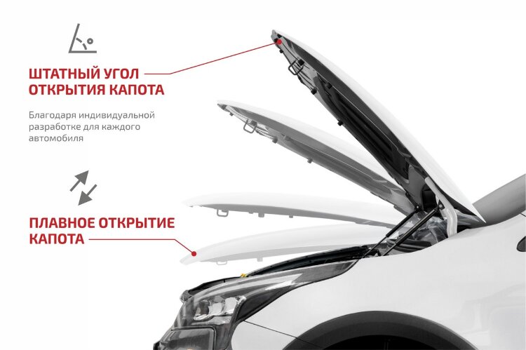 Упоры капота Changan Eado I (2013-2018),Eado II (2018-н.в.) 2013-2018,2018-н.в. арт.UCHEAD011
