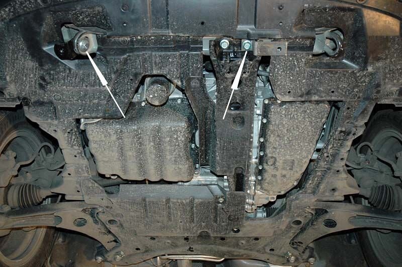 Защита картера и КПП Peugeot 4007 двигатель 2,2 HDI; 2,4  (2007-2013)  арт: 17.1282