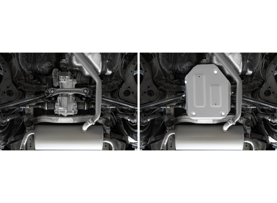 Защита редуктора Rival для Haval H3 РКПП 4WD (V - 1.5) 2024-н.в., алюминий 3 мм, с крепежом, штампованная, 333.9430.1