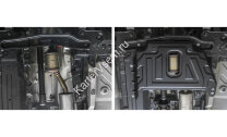 Защита кислородного датчика AutoMax для Renault Duster I рестайлинг 2015-2021, сталь 1.4 мм, с крепежом, штампованная, AM.4725.3