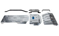 Защита радиатора, картера, КПП и РК Rival для Lexus GX 460 2009-2013 2013-н.в., оцинкованная сталь 1.5 мм, с крепежом, штампованная, 3 части, KZZZ.9516.1
