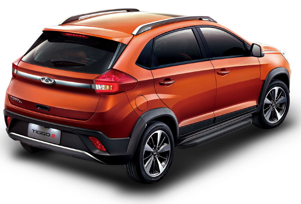 Пороги площадки (подножки) "Premium-Black" Rival для Chery Tiggo 2 2017-2020, 173 см, 2 шт., алюминий, A173ALB.0904.1 купить недорого