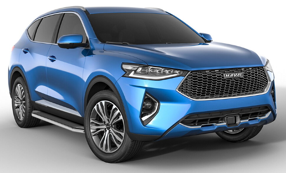 Пороги площадки (подножки) "Premium" Rival для Haval F7x 2019-2022 2022-н.в., 180 см, 2 шт., алюминий, A180ALP.9403.1 купить недорого