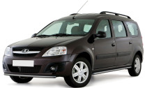 Защита переднего бампера d42 Rival для Lada Largus 2012-2021, нерж. сталь, R.6001.001