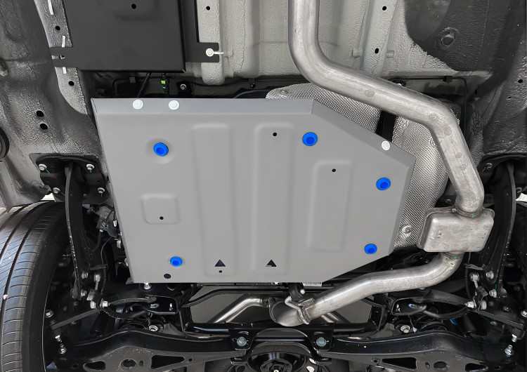 Защита бака Rival для Soueast DX8S РКПП FWD (V - 1.5) 2022-н.в., алюминий 3 мм, с крепежом, штампованная, 333.0937.1